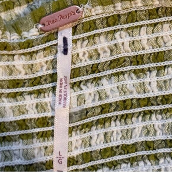 NWOT Free People Leilani Tube Top in Green Gingham Size Large - Picture 10 of 10